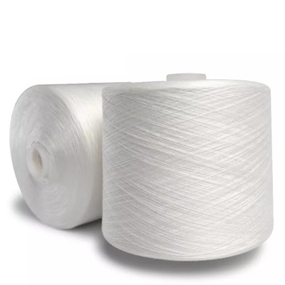 40s/2 100% Polyester Core Spun Yarn Ακατέργαστο λευκό βιομηχανικό νήμα από πολυεστέρα