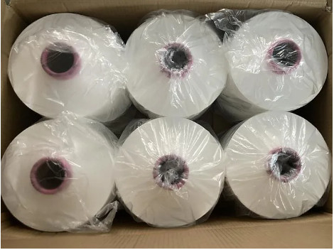Λευκό DTY 100% Πολυεστερικό Νήμα Filament 150D/36F, 150d/48f, 150D/48F/2