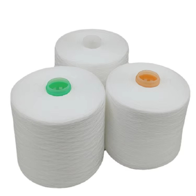 Ακατέργαστο λευκό 20s/2, 40s/2 100% Polyester Core Spun Yarn Garment Underwear Sewing